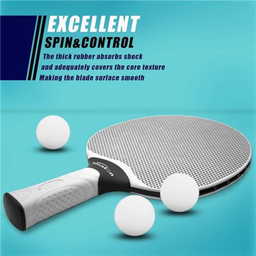 Table Tennis Rackets Set, Professional Table Tennis Racket with 3 Balls - Picture 2 of 6